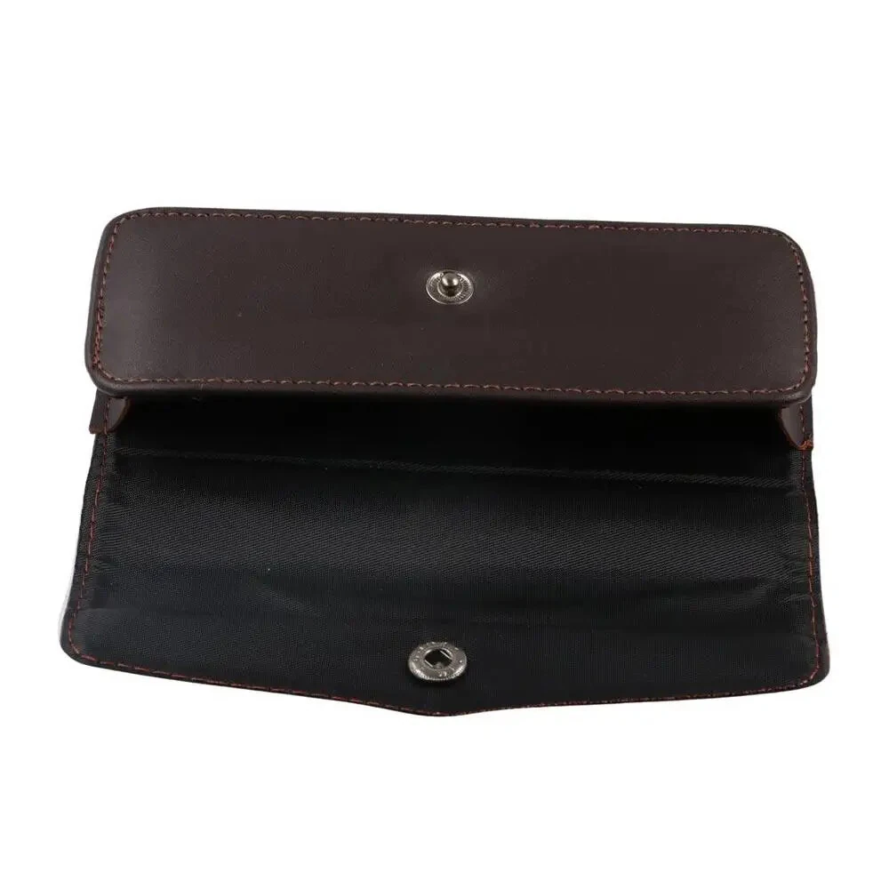 (image for) Hasp Reading Glasses Case Hung On the Belt Leather Waistpack Sunglasses Storage Box for Everyday Use